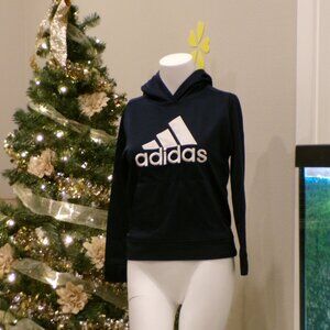 Adidas Blue Pullover Hoodie Size Medium